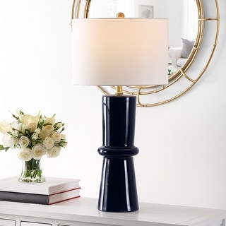 SAFAVIEH Lighting 31-inch Ellaria Ceramic Table Lamp (Set of 2) - 15" x 15" x 31"