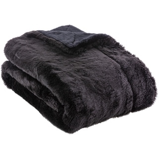Husband Pillow - Exquisite Cozy Faux Fur - Double Sided Weighted Throw Blanket - 2-tone, 50"X 60"