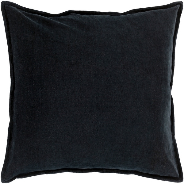 Vianne Solid Black Pillow - (Down/Poly Fill 20" x 20")