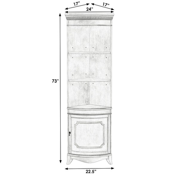 Dowling 1-Door Corner Cabinet