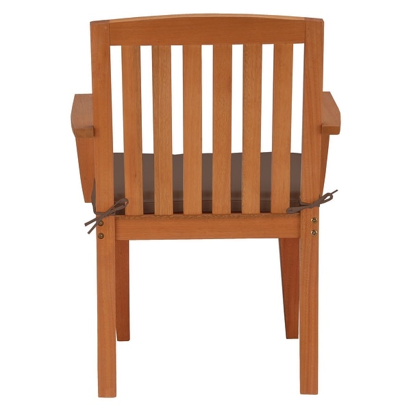 Eucalyptus Grandis Wood Dining Armchair, Chocolate - N/A