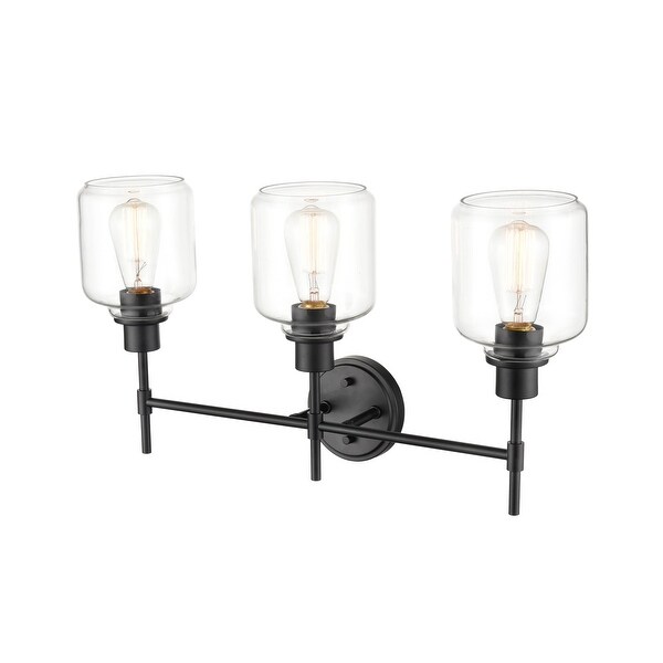 Millennium Lighting Asheville 3 Light Bathroom Vanity Fixture with Clear Glass Shades in Multiple Finishes
