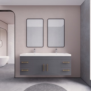 Eliza 60'' Wall Mounted Vanity with Double Sink