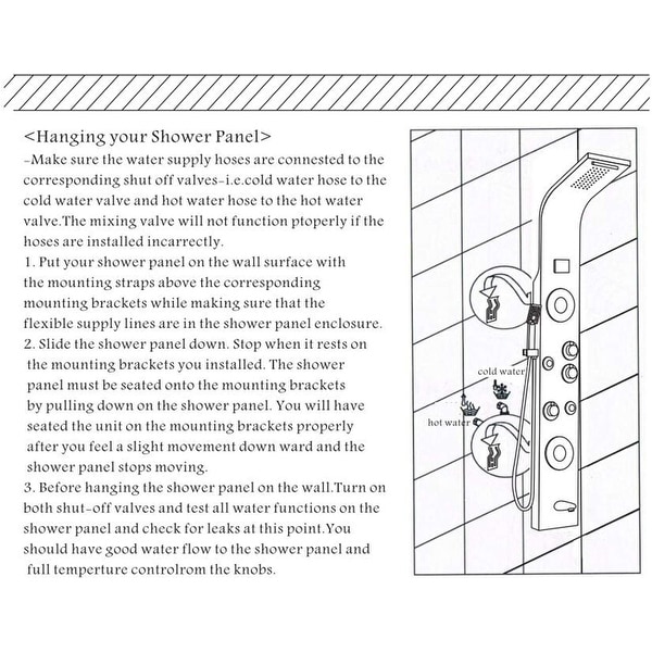 55 in. LED Shower Panel System and Tub Spout in Brushed Nickel