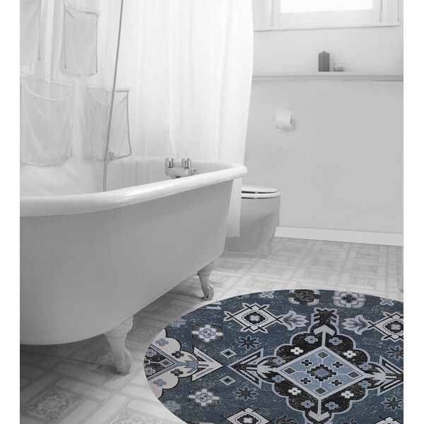 MODERN PERSIAN BLUE Bath Rug By Kavka Designs