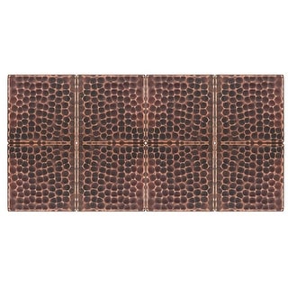 Premier Copper Products Package of Eight 3" x 3" Hammered Copper