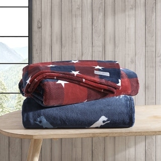 Eddie Bauer Americana Ultra Soft Plush Fleece Throw Blankets