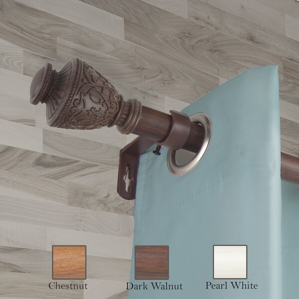 InStyleDesign Neva 1 inch Faux Wood Curtain Rod