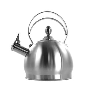 3 Quart Round Stovetop Whistling Kettle in Silver