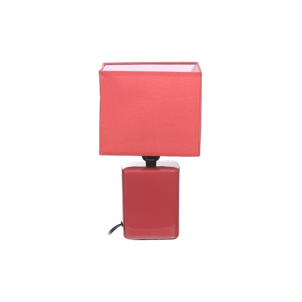 Ceramic Table Lamp With Shade (converse) (coral)
