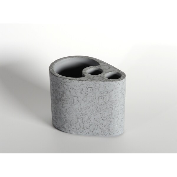 Concrete Bath Accessory Set for Vanity Countertops, Cement Grey