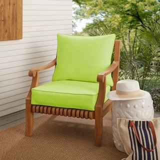 Sunbrella Light Green Outdoor Deep Seating Cushion Set by Havenside Home - 25 in W x 25 in D