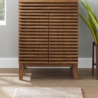 Render 23.5" Bathroom Vanity in Walnut (Sink Basin Not Included) - Walnut