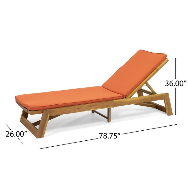 Maki Outdoor Acacia Wood Chaise Lounge Set (Set of 2) by Christopher Knight Home