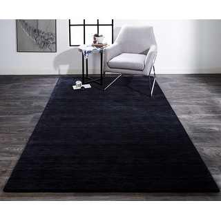 Solid Marled Handmade Modern Transitional Area Rug