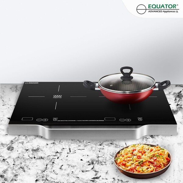 Equator Portable Dual Burner Induction Cooktop with Handle