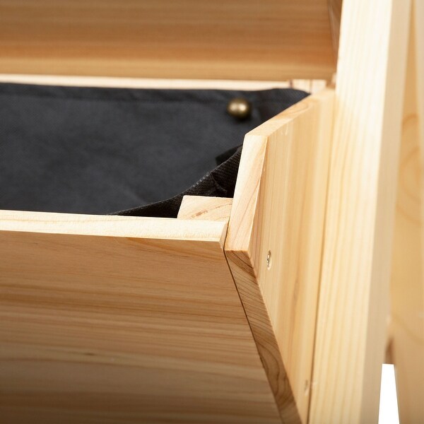 Outsunny 47" x 27" x 32" 3-Level Wooden Plant Stand & Raised Garden Bed with Hooks & Clapboard for Tools