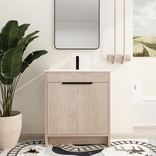 Beingnext 24"/30"/36" Bathroom Vanity with Sink, Freestanding Bathroom Vanity with Soft Close Door and Adjustable Shelf