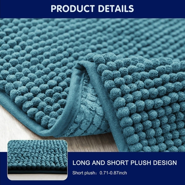 Subrtex Chenille Soft Rugs Super Water Absorbing Shower Mats