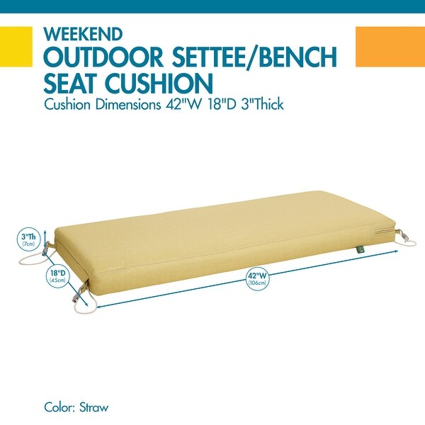 Duck Covers Weekend Water-resistant Outdoor Bench Cushion