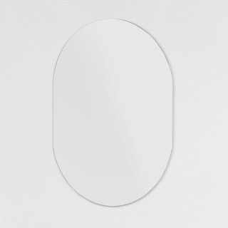 Khristy Mini 22 in. W x 28 in. H Pill Polished Frameless Bathroom Vanity Mirror - 22" x 28"