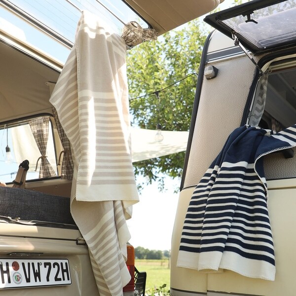 IBENA All Striped Around 'Ibiza' Blanket