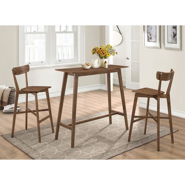 Coaster Furniture Finnick Walnut Rectangular Bar Table