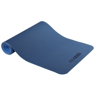HolaHatha 72 x 24" Double Sided 0.25" Thick Non Slip Home Workout Yoga Mat, Blue - 24 x 72 inches