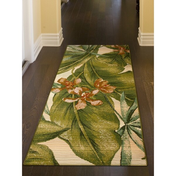 Liora Manne Marina Tropical Leaf Indoor/Outdoor Rug