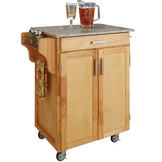Homestyles Cuisine Cart Brown Wood Kitchen Cart - 33" x 19" x 36"