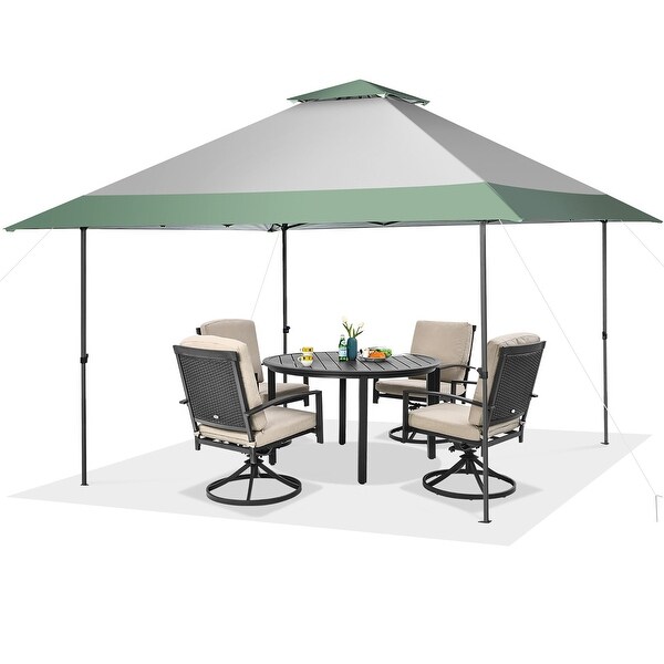 Costway 13x13ft Patio Pop-Up Gazebo Canopy Tent Instant Sun Shelter