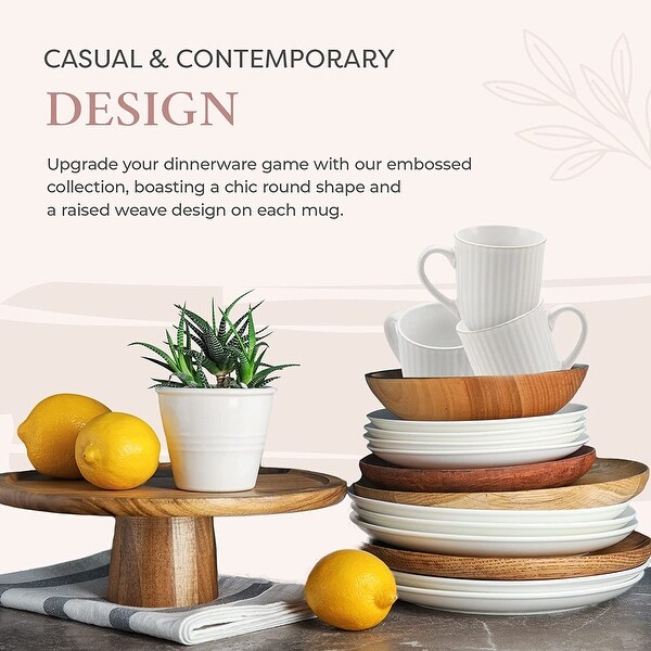 American Atelier 14 oz. Large Handle Coffee Mug, Set of 4