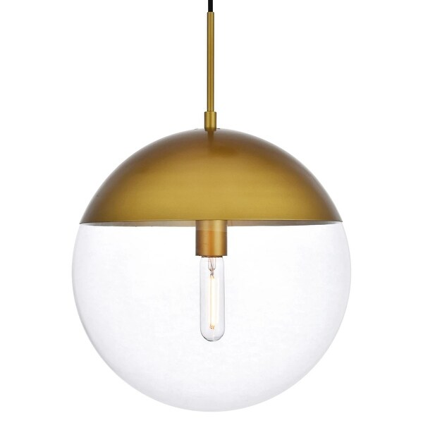 Elegant Lighting Eclipse Single Light 14" Wide Pendant with Clear