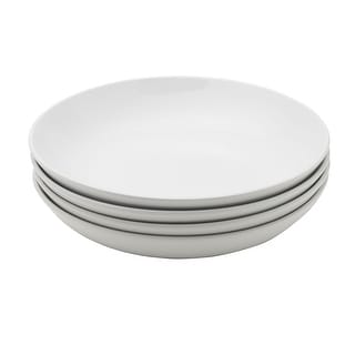 Everyday White by Fitz and Floyd Dinner Pasta Bowls, 48-Ounce Set of 4, White - 48 Ounce