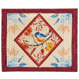 Colorful Fall Songbirds on Branches Pillow Sham