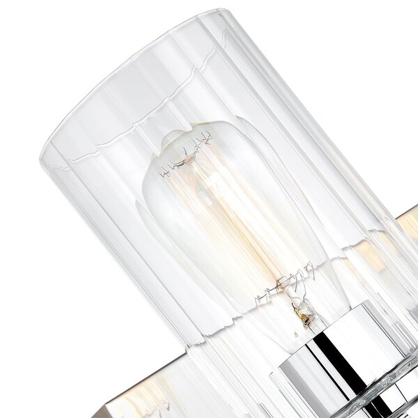 KAWOTI 3- Light Bathroom Vanity Light with Clear Glass Shade