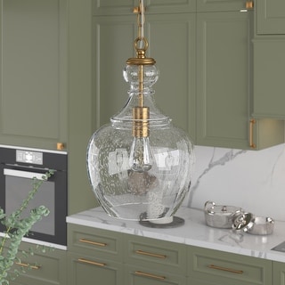 Verona 11" Wide Pendant with Glass Shade - 11" Wide