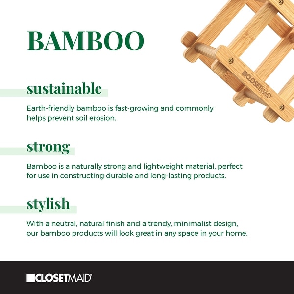 ClosetMaid Bamboo 28-Bottle Wine Rack