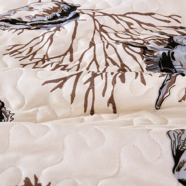 3 Piece Quilt Set Bedspread Matching Pillow Full Queen Sea