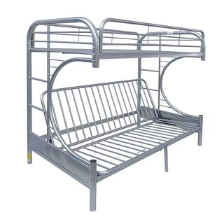 Eclipse Silver Metal Twin XL/Queen/Futon Bunk Bed