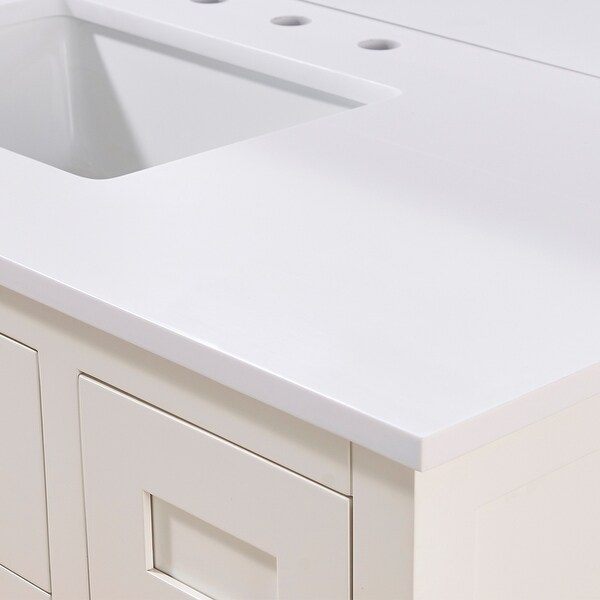 Altair Andalo Bathroom Vanity Countertop, in Snow White Finish