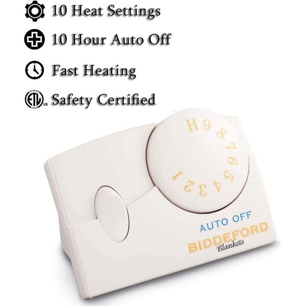 Biddeford Comfort Knit Electric Heated Blanket - Twin, Chocolate