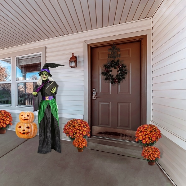 72" Animated Halloween Wicked Witch, Sound Activated