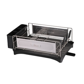 Stainless steel dish rack with Self-draining tray - N/A