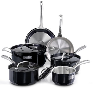 LEEJAY Ceramic Non-Stick10 Piece Cookware Set