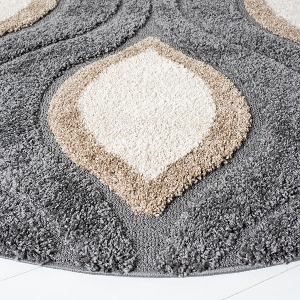 SAFAVIEH Florida Shag Bertille Geometric 1.2-inch Thick Rug