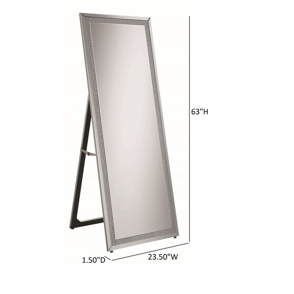 Coaster Furniture Giddish Silver Cheval Floor Mirror