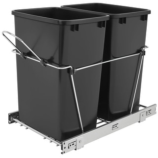 Rev-A-Shelf RV Series Bottom Mount Double Bin Trash Can with