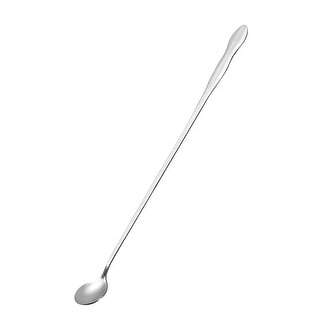 Long Handle Spoon, 1Pcs 12.2-Inch Stainless Steel Stirring Spoons - Silver
