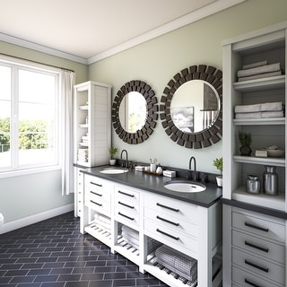 Hera Oil Rubbed Bronze Finish Wall Mirror - 36" Dia.